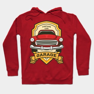 Vintage Car Garage Badge Hoodie